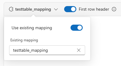 Screenshot of mapping options.