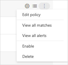 Screenshot of the policy context menu with the Enable command.