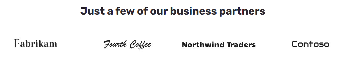 Skærmbillede af et billedlistemodul, der viser brandlogoer.