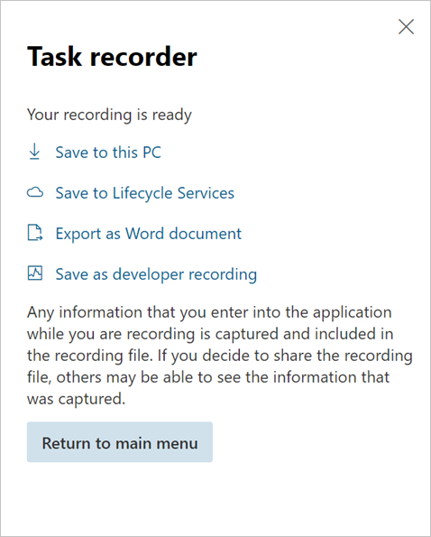 Gem til Lifecycle Services.