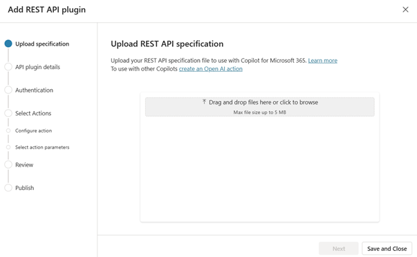 Upload API-specifikation.