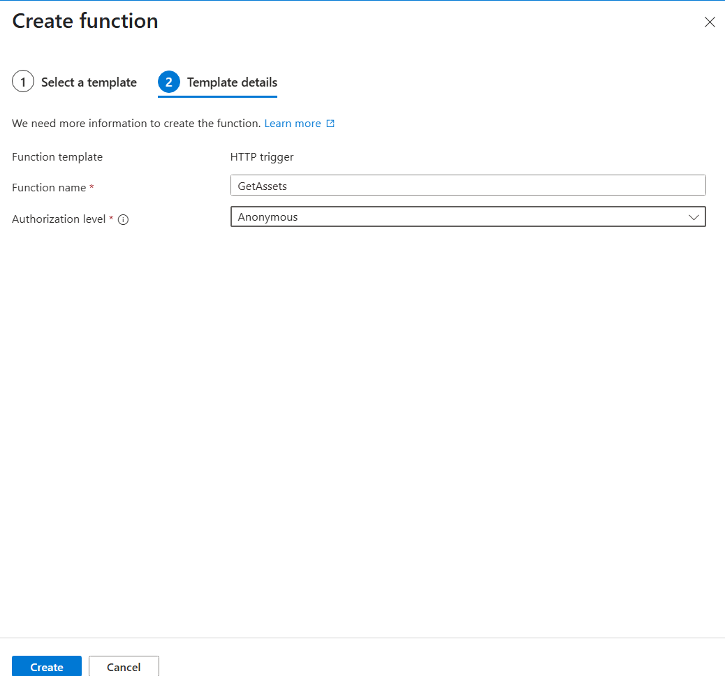 Create HTTP trigger