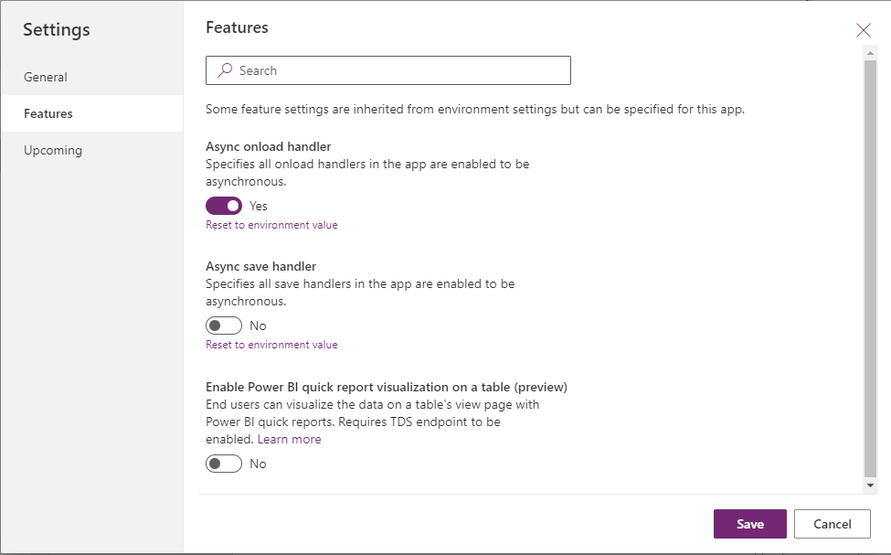 Indstilling for Asynkron OnLoad-app