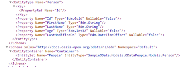 Xml-del 2 til ekstern Odata-datakilde.