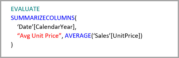 Aggregeringsforespørgslen AVERAGE