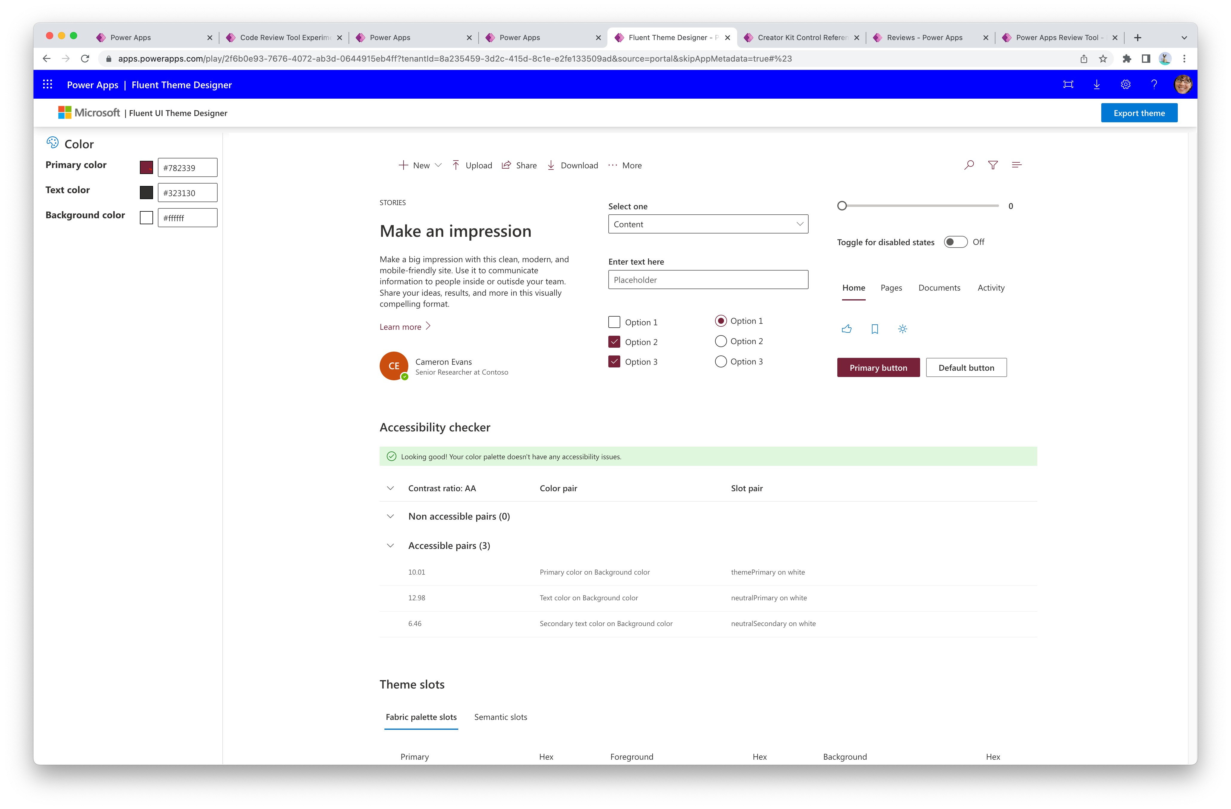 Temaeditor-appen.