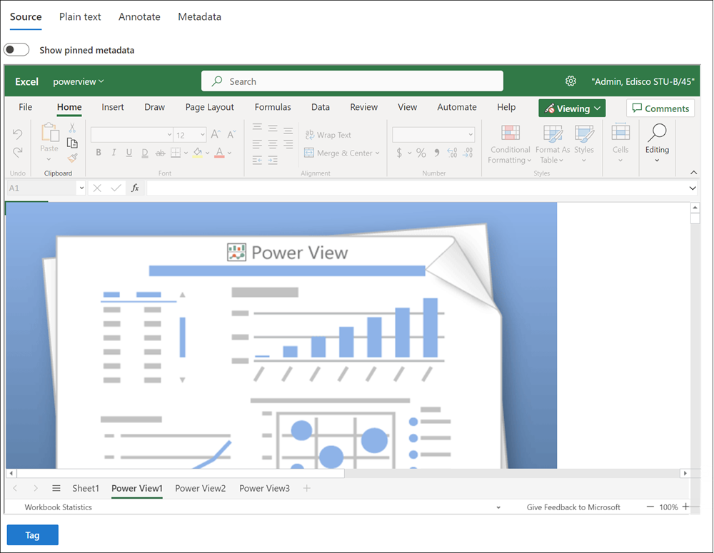 Screenshot of the review set source view displaying a selected item's content in its native format.
