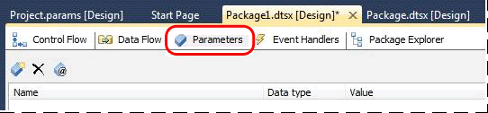 Package Parameters Tab Package Parameters Tab