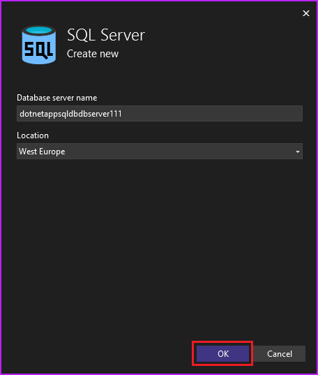 Screenshot, der das Erstellen des Servers zeigt.