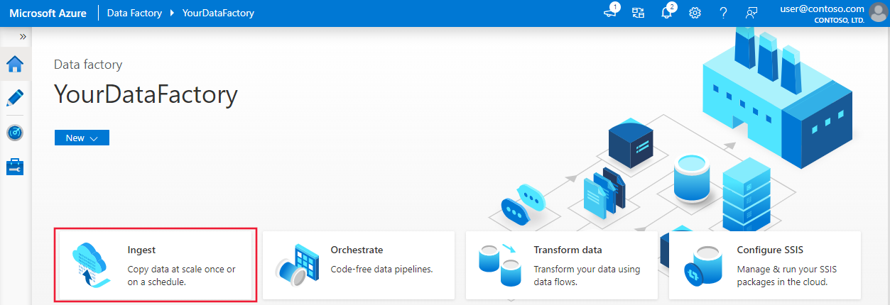 Screenshot, der die Startseite zeigt – Link zum Tool zum Kopieren von Daten.
