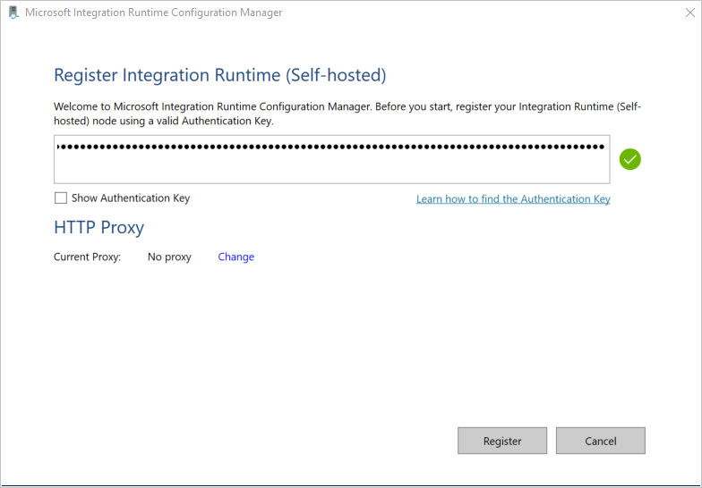 Integration Runtime registrieren