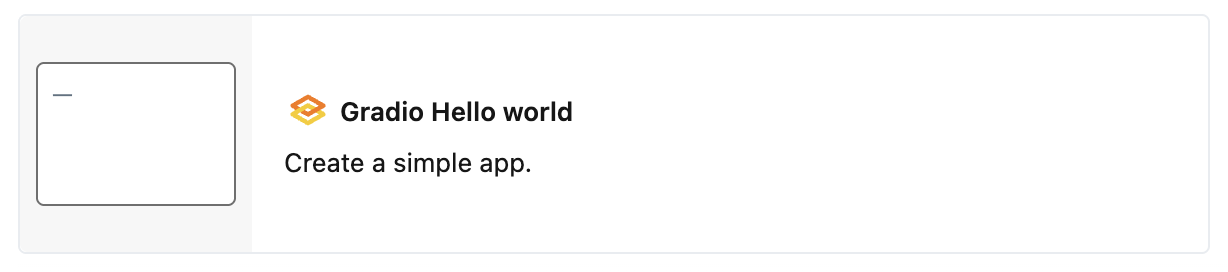 Wählen Sie die Hallo Welt Vorlage