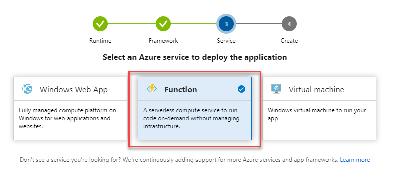 Richten Sie Builds und Releasepipelines für Funktionen im Azure-Portal ein.
