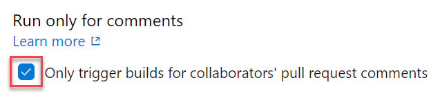 Beschränken Sie die Validierungsbuilds für Pull-Anforderungen auf autorisierte Teammitglieder.