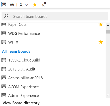 Alle Teams in der Boards-Suche anzeigen.