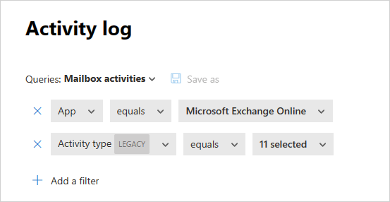 Screenshot der vorgeschlagenen Aktivitätsabfragen in Defender for Cloud Apps, einschließlich Administratoraktivitäten, Downloadaktivitäten und erfolgreicher Anmeldung.