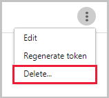 Screenshot der SIEM-Einstellungsoption zum Löschen der Integration.
