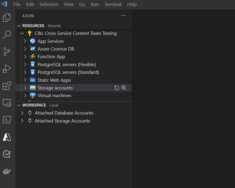 Screenshot von Visual Studio Code mit der Ansicht 