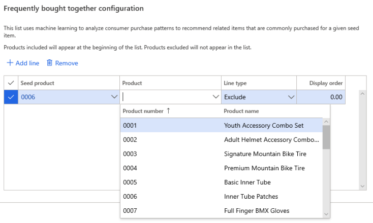 Screenshot der Suche nach einem Produkt in der Liste 