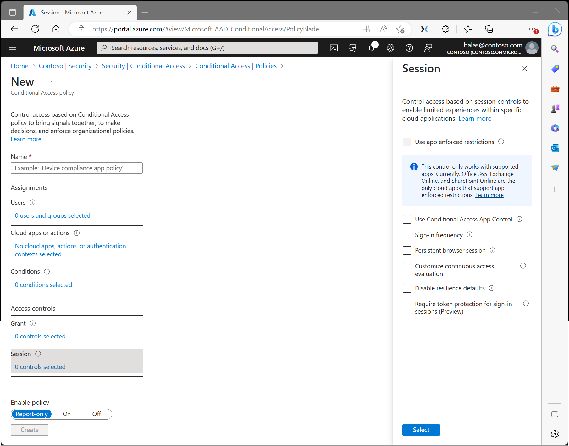 Screenshot einer Richtlinie für bedingten Zugriff mit einer Zugriffssteuerung, die eine Mehrfaktor-Authentifizierung erfordert.