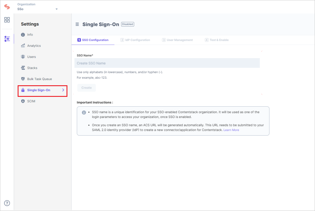 Der Screenshot zeigt die Schritte für die grundlegende SAML-Konfiguration.