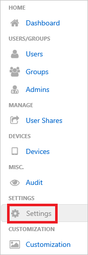 Screenshot mit hervorgehobener Option 