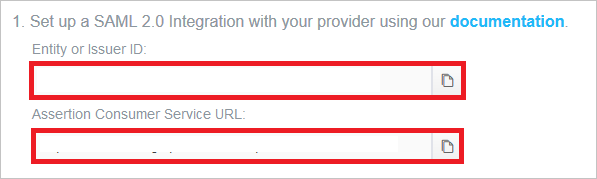 Screenshot: Grundlegende SAML-Konfiguration