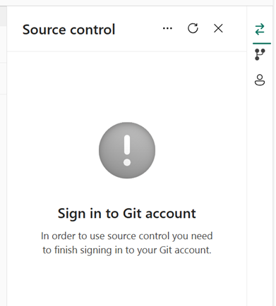 Screenshot der Fehlermeldung, die Ihnen mitteilt, sich bei einem Git-Konto anzumelden.