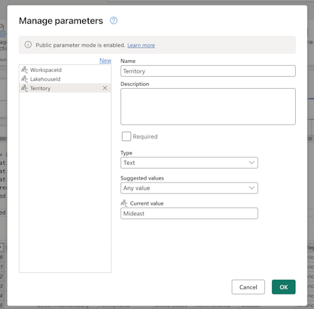 Screenshot des Parameters 