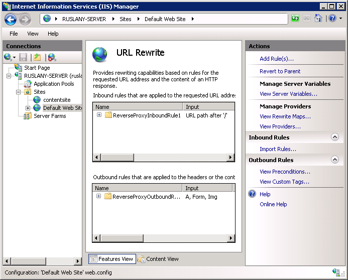 Screenshot des I S-Managers mit der Seite 