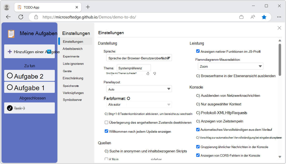 Einstellungen