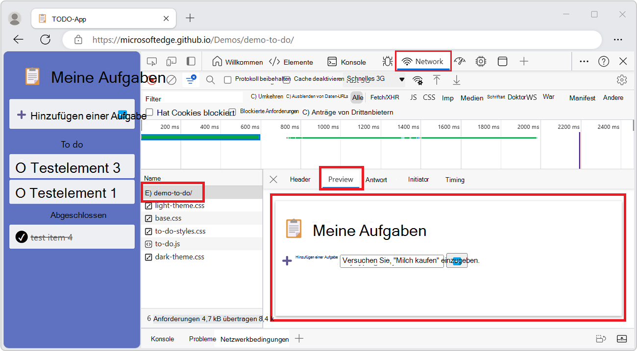 Die Registerkarte 