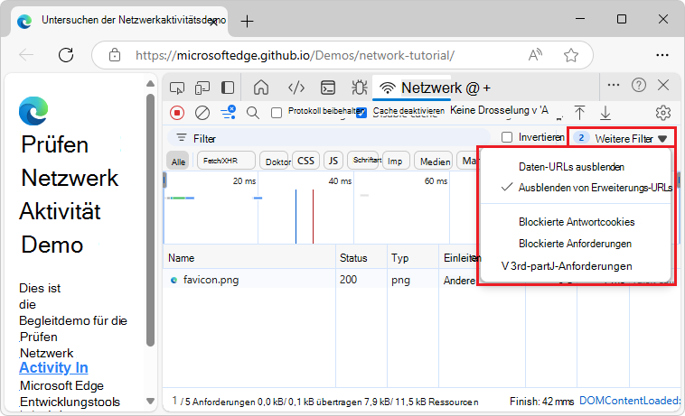Die Dropdownliste 