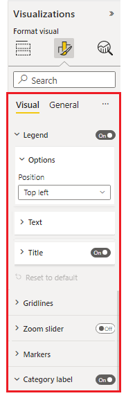 Screenshot des Formatierungsbereichs.