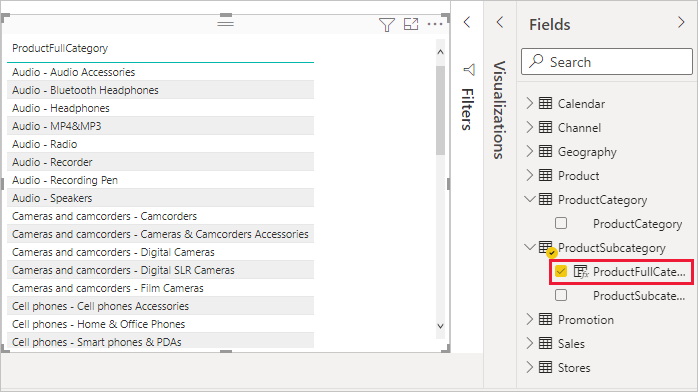 Screenshot der Tabelle 
