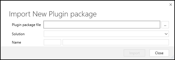 Der Dialog **Neues Plug-In-Paket importieren