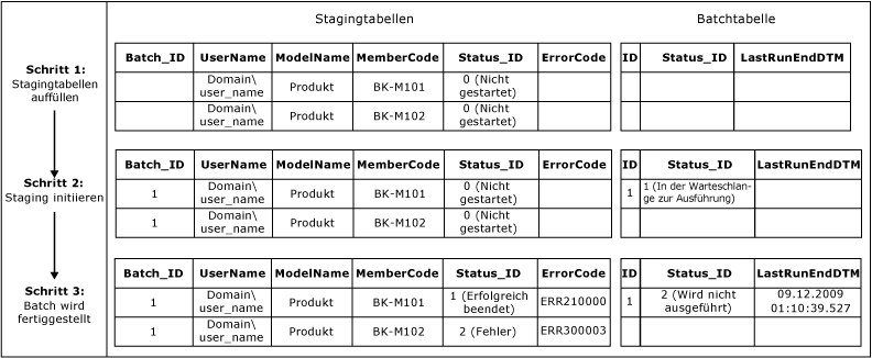 Workflow des Stagingprozesses