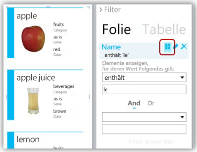 Erweiterter Filter