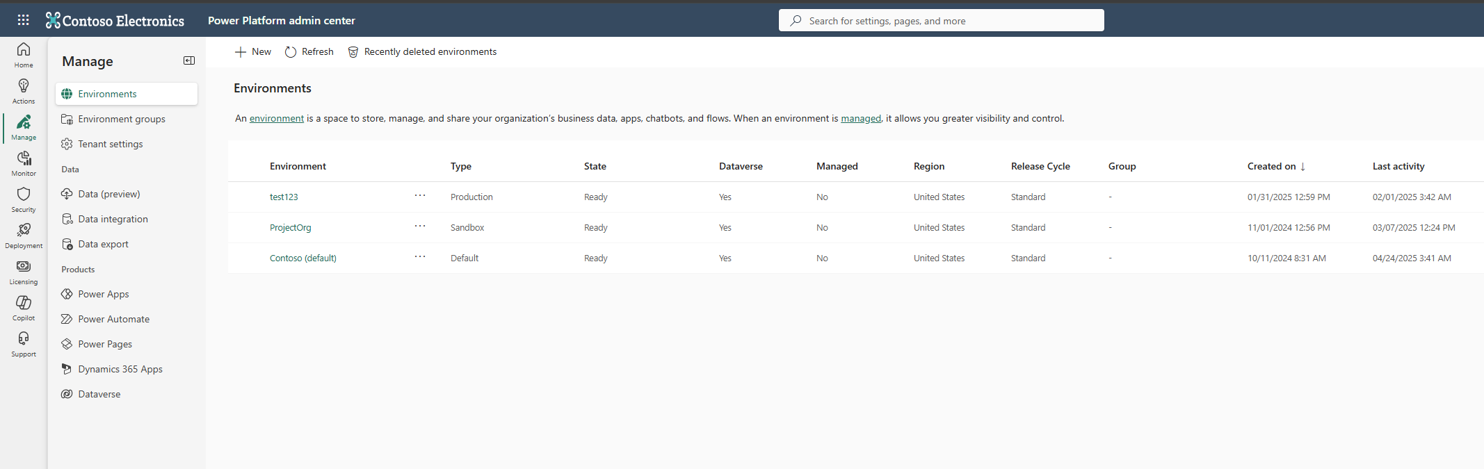 Screenshot: Dataverse-instance.