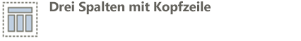 Kopfzeile, 3 Spalten