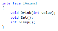Screenshot der resultierenden Schnittstelle - C#.