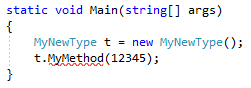 Hervorgehobener Code C#