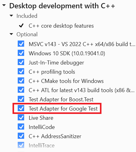 Installieren von Google Test