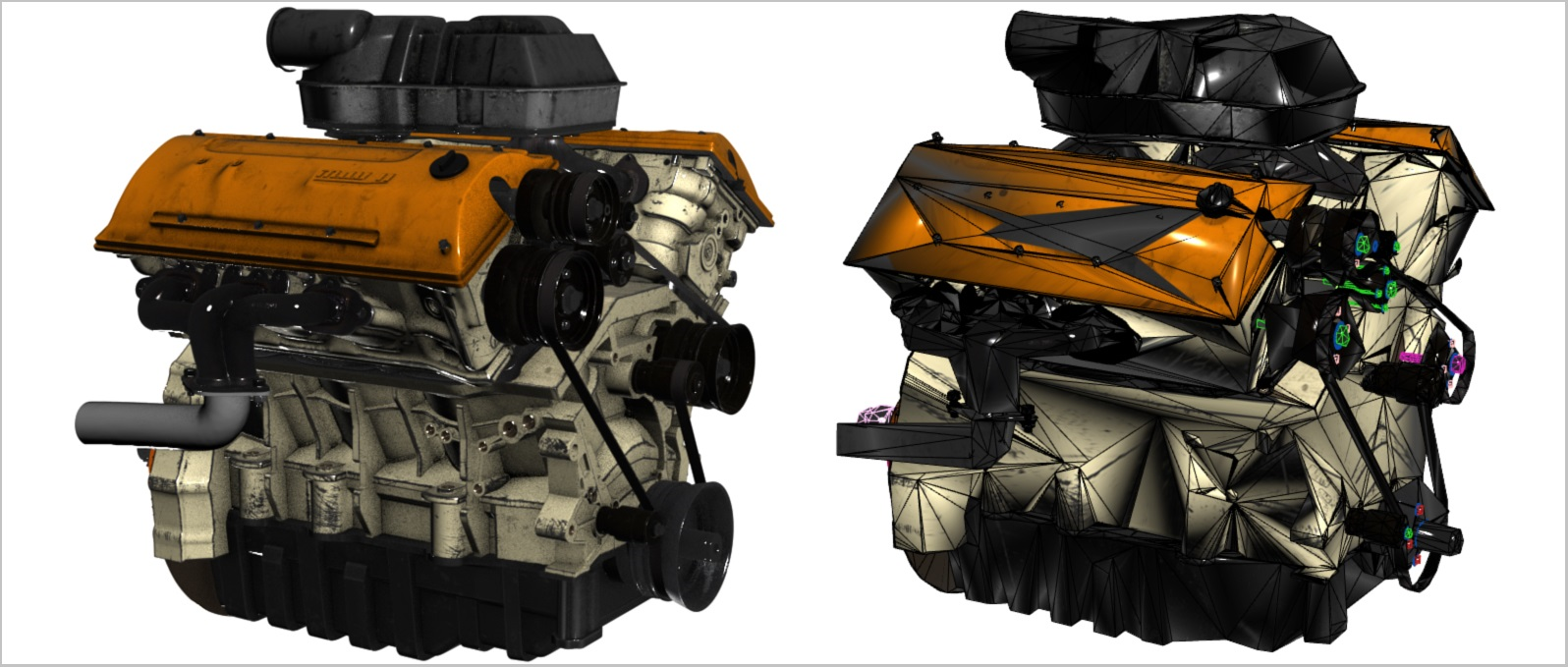 Screenshot: Vergleich zweier 3D-Modelle