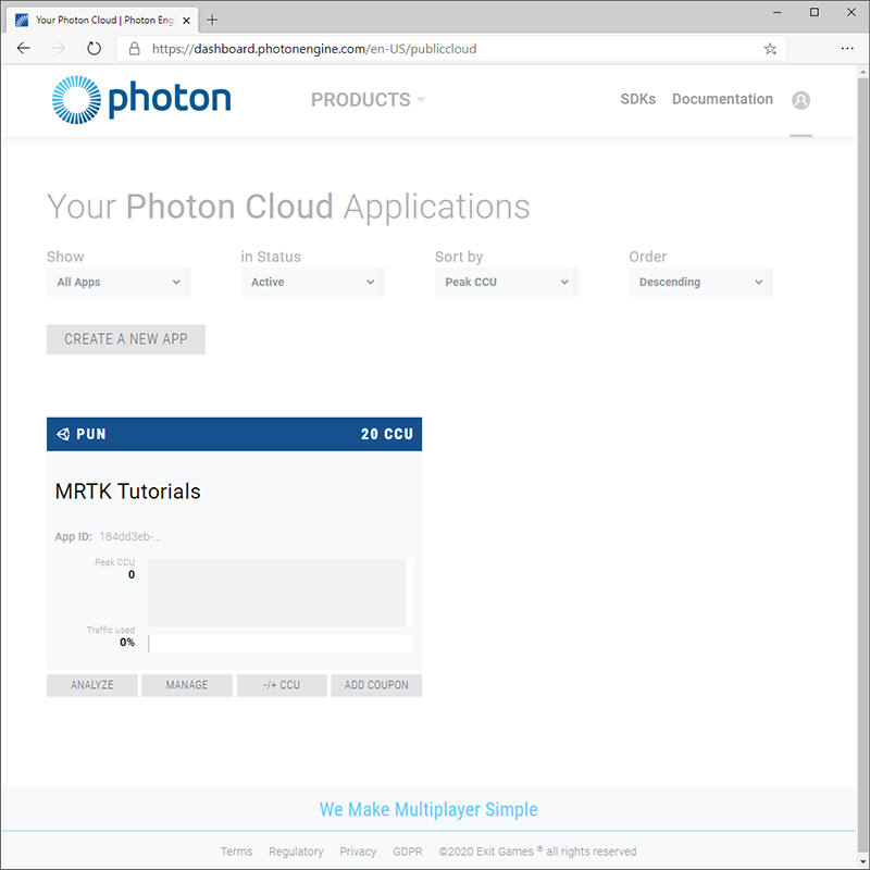 Photon-Anwendungsseite