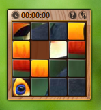 Abbildung des verramblierten Bild-Puzzles und Rahmens 