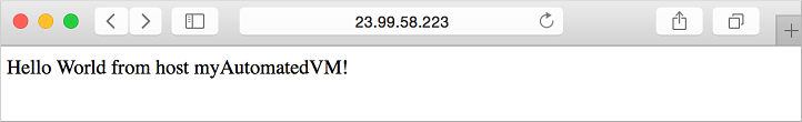 Screenshot that shows the running NGINX site.