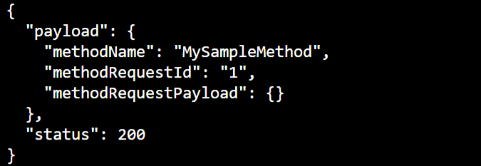 Screenshot that shows a simulated device displaying output after a method was invoked.
