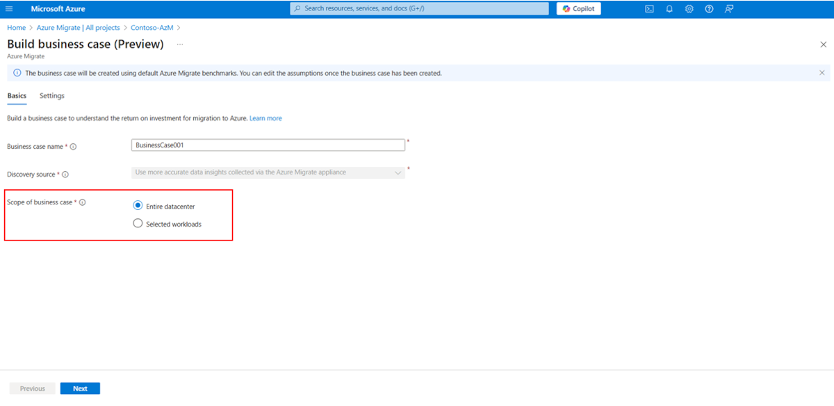 Screenshot that shows how to select the entire datacenter.