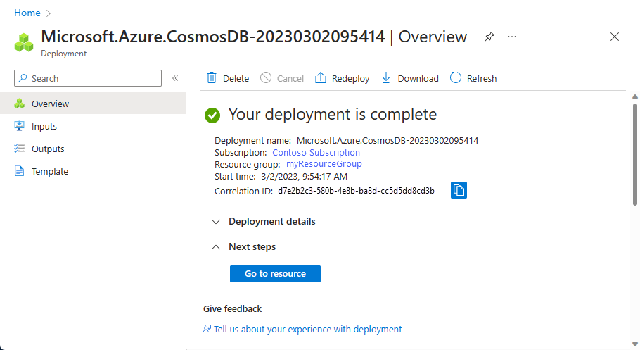 Screenshot that shows the Azure portal Notifications pane.